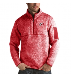 Men's Carolina Hurricanes Antigua Fortune Quarter-Zip Pullover Jacket Red
