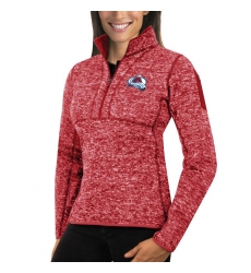 Colorado Avalanche Antigua Women's Fortune Zip Pullover Sweater Red