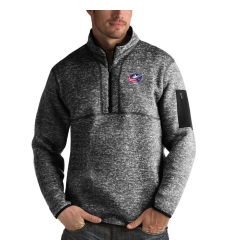 Men's Columbus Blue Jackets Antigua Fortune Quarter-Zip Pullover Jacket Charcoal