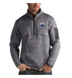 Men's Edmonton Oilers Antigua Fortune Quarter-Zip Pullover Jacket Black