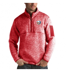 Men's New York Islanders Antigua Fortune Quarter-Zip Pullover Jacket Red