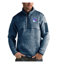 Men's New York Rangers Antigua Fortune Quarter-Zip Pullover Jacket Royal