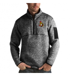 Men's Ottawa Senators Antigua Fortune Quarter-Zip Pullover Jacket Charcoal