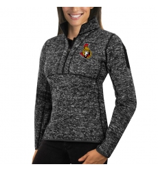Ottawa Senators Antigua Women's Fortune Zip Pullover Sweater Charcoal