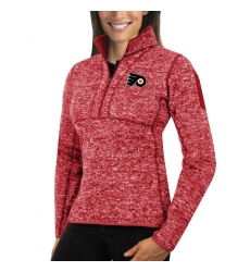 Philadelphia Flyers Antigua Women's Fortune Zip Pullover Sweater Red