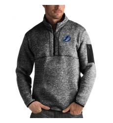 Men's Tampa Bay Lightning Antigua Fortune Quarter-Zip Pullover Jacket Charcoal