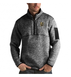 Men's Vegas Golden Knights Antigua Fortune Quarter-Zip Pullover Jacket Charcoal