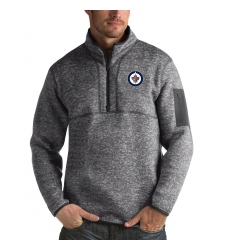 Men's Winnipeg Jets Antigua Fortune Quarter-Zip Pullover Jacket Black