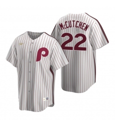 Men's Nike Philadelphia Phillies #22 Andrew McCutchen White Cooperstown Collection Home Stitched Baseball Jersey