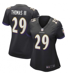 Women's Baltimore Ravens #29 Earl Thomas Nike Black Game Jersey