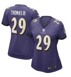 Women's Baltimore Ravens #29 Earl Thomas Nike Purple Game Jersey