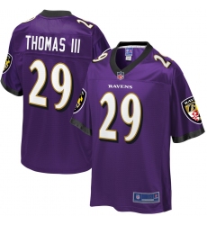 Youth Baltimore Ravens #29 Earl Thomas NFL Pro Line Player Jersey – Purple