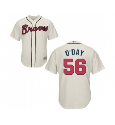 Youth Atlanta Braves #56 Darren O Day Replica Cream Alternate 2 Cool Base Baseball Jersey