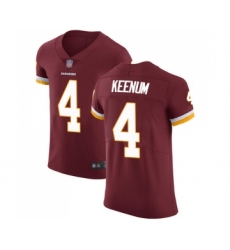 Men's Washington Redskins #4 Case Keenum Burgundy Red Alternate Vapor Untouchable Elite Player Football Jerseys