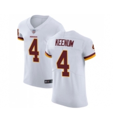 Men's Washington Redskins #4 Case Keenum White Vapor Untouchable Elite Player Football Jerseys