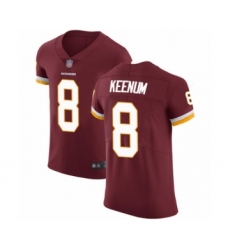 Men's Washington Redskins #8 Case Keenum Burgundy Red Team Color Vapor Untouchable Elite Player Football Jersey