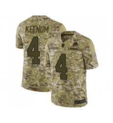 Youth Washington Redskins #4 Case Keenum Limited Camo 2018 Salute to Service Football Jersey