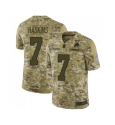 Youth Washington Redskins #7 Dwayne Haskins Limited Camo 2018 Salute to Service Football Jersey