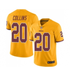 Men's Washington Redskins #20 Landon Collins Elite Gold Rush Vapor Untouchable Football Jersey