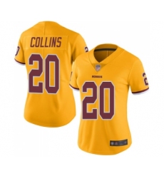 Women's Washington Redskins #20 Landon Collins Limited Gold Rush Vapor Untouchable Football Jersey