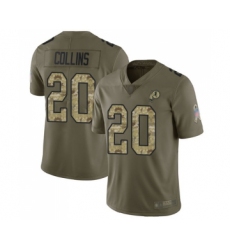 Youth Washington Redskins #20 Landon Collins Limited Olive Camo 2017 Salute to Service Football Jersey