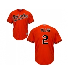 Youth Baltimore Orioles #2 Jonathan Villar Replica Orange Alternate Cool Base Baseball Jersey
