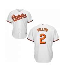 Youth Baltimore Orioles #2 Jonathan Villar Replica White Home Cool Base Baseball Jersey