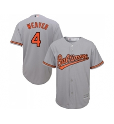 Youth Baltimore Orioles #4 Earl Weaver Replica Grey Road Cool Base Baseball Jersey