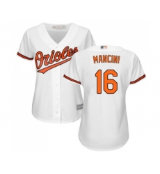 Women's Baltimore Orioles #16 Trey Mancini Replica White Home Cool Base Baseball Jersey