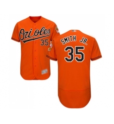 Men's Baltimore Orioles #35 Dwight Smith Jr. Orange Alternate Flex Base Authentic Collection Baseball Jersey