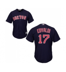 Men's Boston Red Sox #17 Nathan Eovaldi Replica Navy Blue Alternate Road Cool Base Baseball Jersey