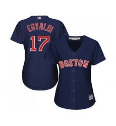 Women's Boston Red Sox #17 Nathan Eovaldi Replica Navy Blue Alternate Road Baseball Jersey