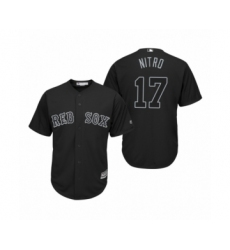 Youth Boston Red Sox #17 Nathan Eovaldi Nitro Black 2019 Players Weekend Replica Jersey