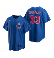 Men's Nike Chicago Cubs #33 Daniel Descalso Royal Alternate Stitched Baseball Jersey
