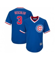 Youth Chicago Cubs #3 Daniel Descalso Authentic Royal Blue Cooperstown Cool Base Baseball Jersey