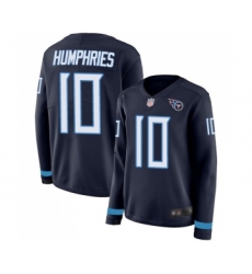Women's Tennessee Titans #10 Adam Humphries Limited Navy Blue Therma Long Sleeve Football Jersey