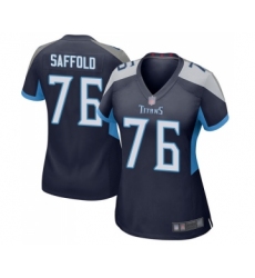 Women's Tennessee Titans #76 Rodger Saffold Game Navy Blue Team Color Football Jersey