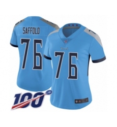 Women's Tennessee Titans #76 Rodger Saffold Light Blue Alternate Vapor Untouchable Limited Player 100th Season Football Jersey
