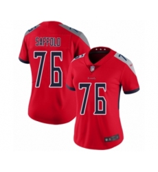 Women's Tennessee Titans #76 Rodger Saffold Limited Red Inverted Legend Football Jersey