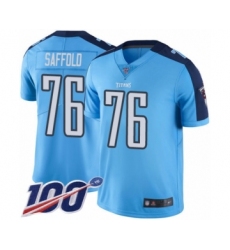 Youth Tennessee Titans #76 Rodger Saffold Limited Light Blue Rush Vapor Untouchable 100th Season Football Jersey