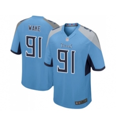 Men's Tennessee Titans #91 Cameron Wake Game Light Blue Alternate Football Jersey
