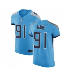 Men's Tennessee Titans #91 Cameron Wake Light Blue Alternate Vapor Untouchable Elite Player Football Jersey