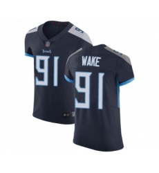 Men's Tennessee Titans #91 Cameron Wake Navy Blue Team Color Vapor Untouchable Elite Player Football Jersey