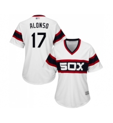 Women's Chicago White Sox #17 Yonder Alonso Replica White 2013 Alternate Home Cool Base Baseball Jersey