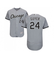 Men's Chicago White Sox #24 Brandon Guyer Grey Road Flex Base Authentic Collection Baseball Jersey