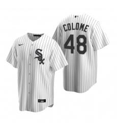 Men's Nike Chicago White Sox #48 Alex Colome White Home Stitched Baseball Jersey
