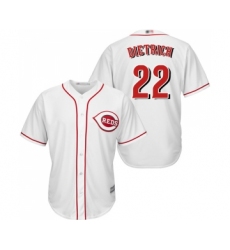 Men's Cincinnati Reds #22 Derek Dietrich Replica White Home Cool Base Baseball Jersey