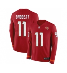 Men's Tampa Bay Buccaneers #11 Blaine Gabbert Limited Red Therma Long Sleeve Football Jersey
