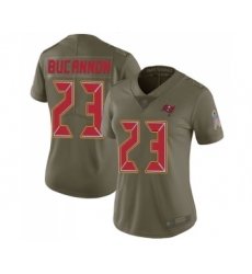 Women's Tampa Bay Buccaneers #23 Deone Bucannon Limited Olive 2017 Salute to Service Football Jersey