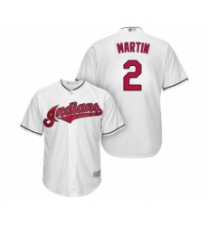 Youth Cleveland Indians #2 Leonys Martin Replica White Home Cool Base Baseball Jersey